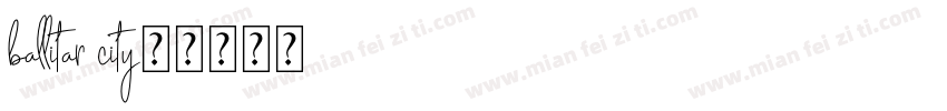 ballitar city字体转换